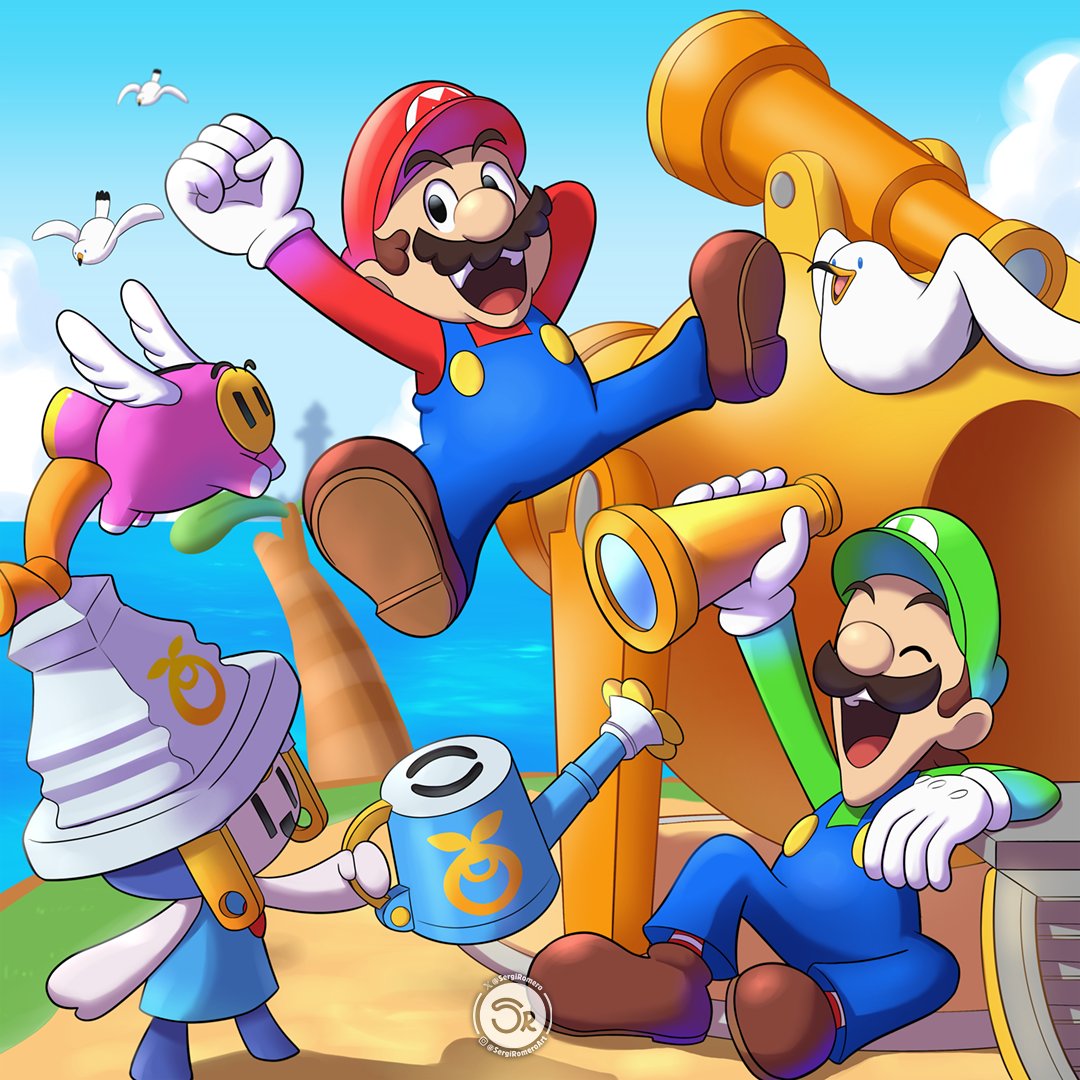 My Mario x One Piece drawings. #MAR10Day #マリオの日 #OnePiece