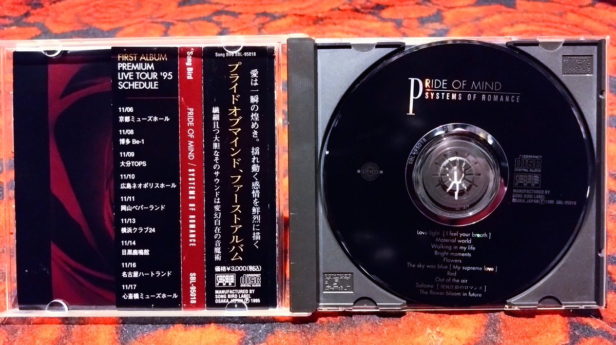 PRIDE OF MINDのCD 「SYSTEMS OF ROMANCE」久しぶりに聴きました