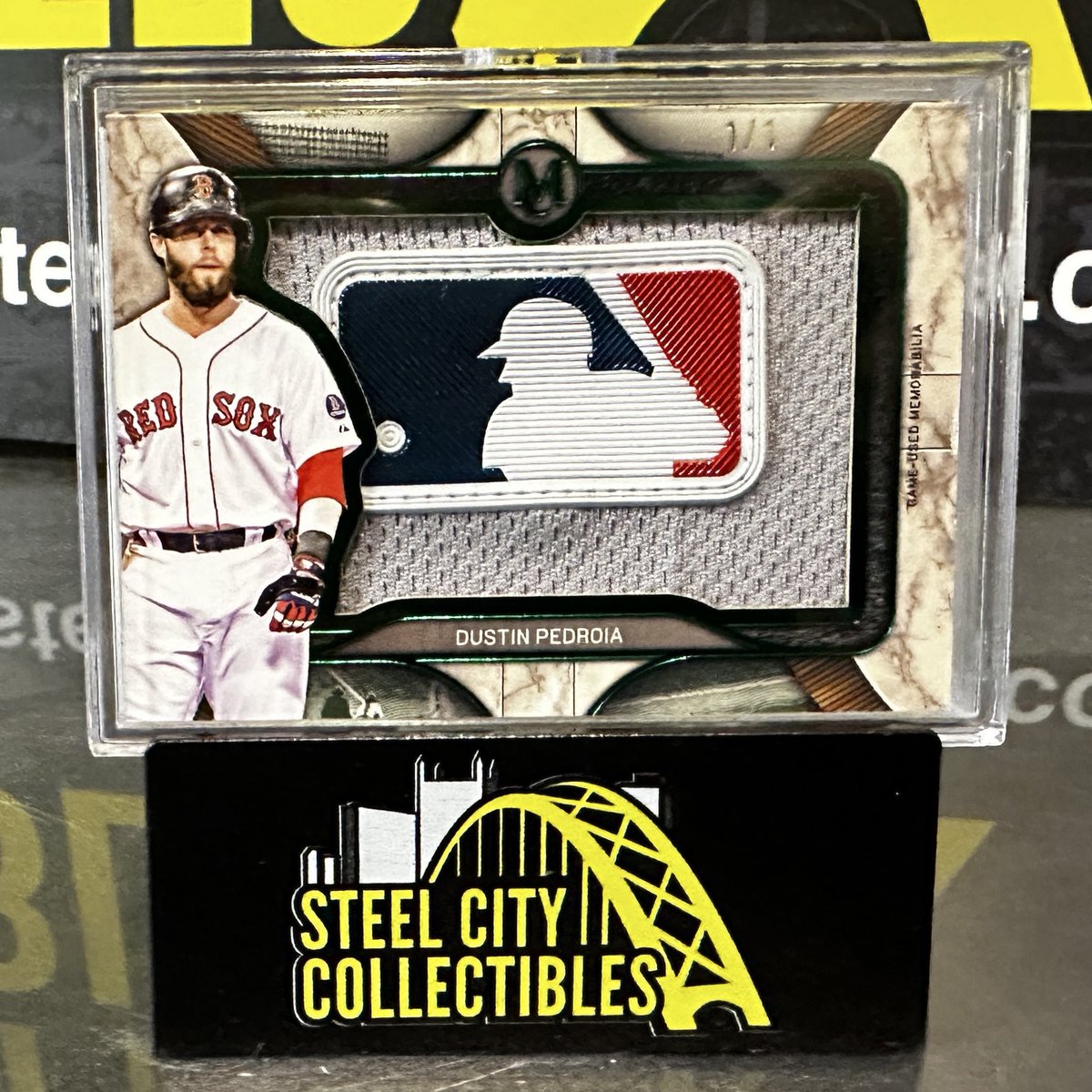 The Museum Magic continues! 1/1 MLB Logo Patch! Dustin Pedroia!