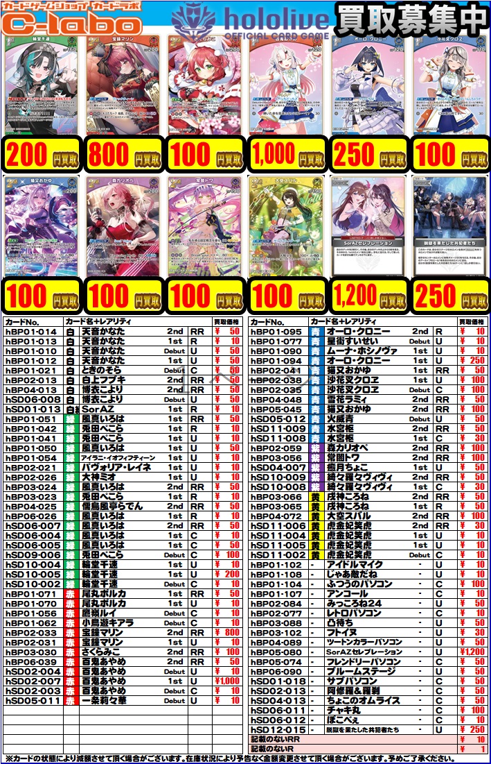 hololive OFFICIAL CARD GAME】買取情報 ホロカ担当です！ デッキ
