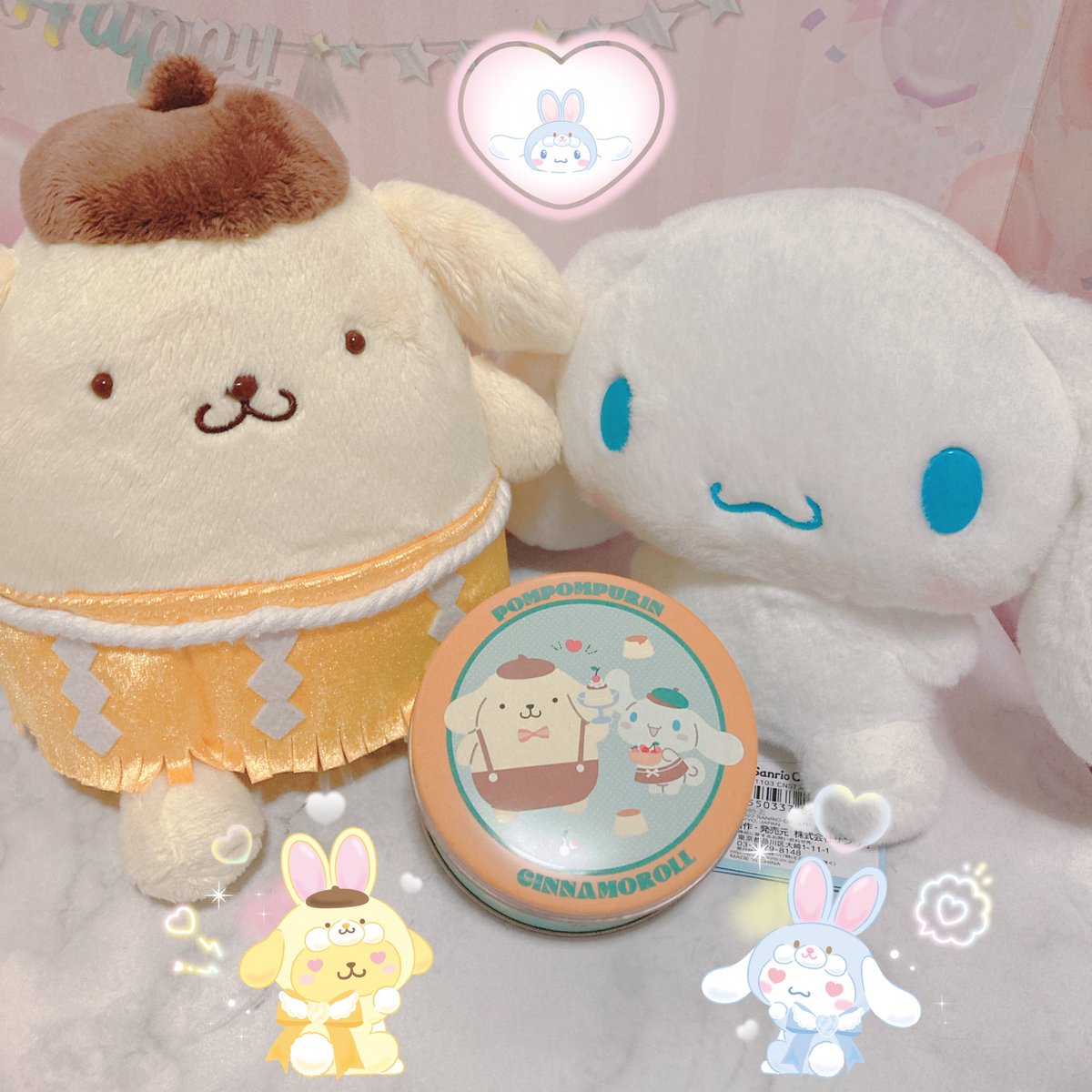 プリンくんとシナモン股下短いわんこコンビかわいいね💛🩵