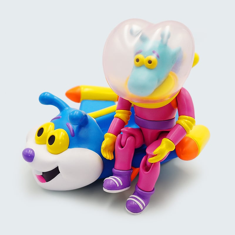 NEW／ 山崎 若菜さんデザインソフビ スペースピーポー&スペース