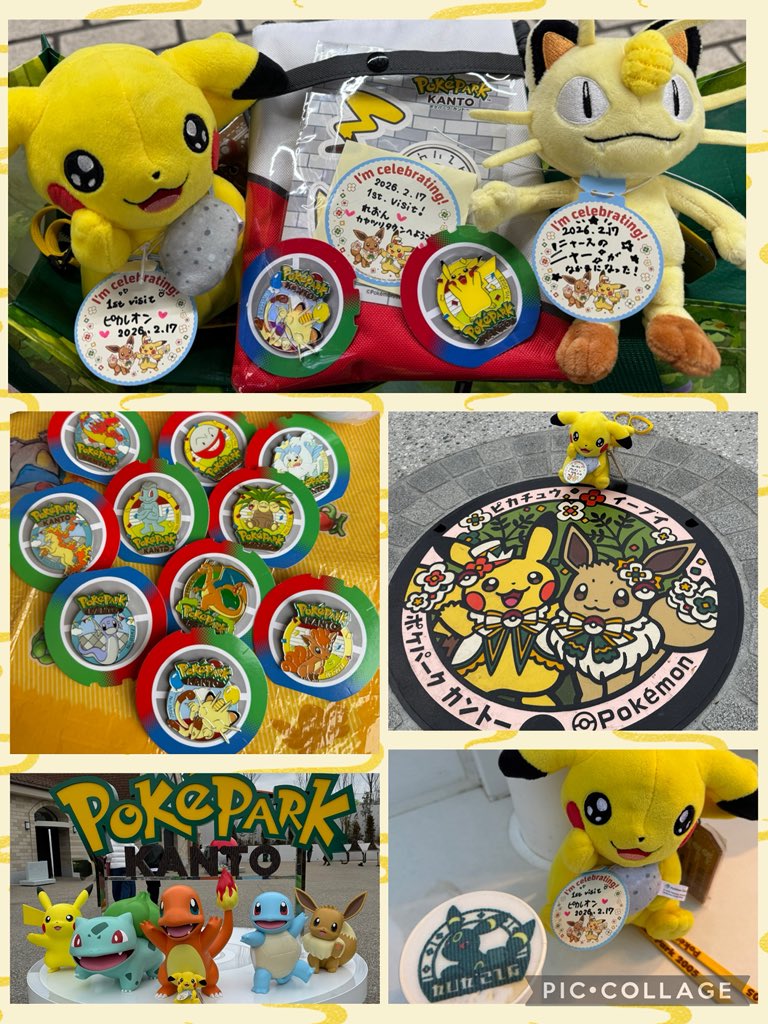 ⚡️ポケパークカントー⚡️ ♪行ってきました♪ ピンズ10連でニャース