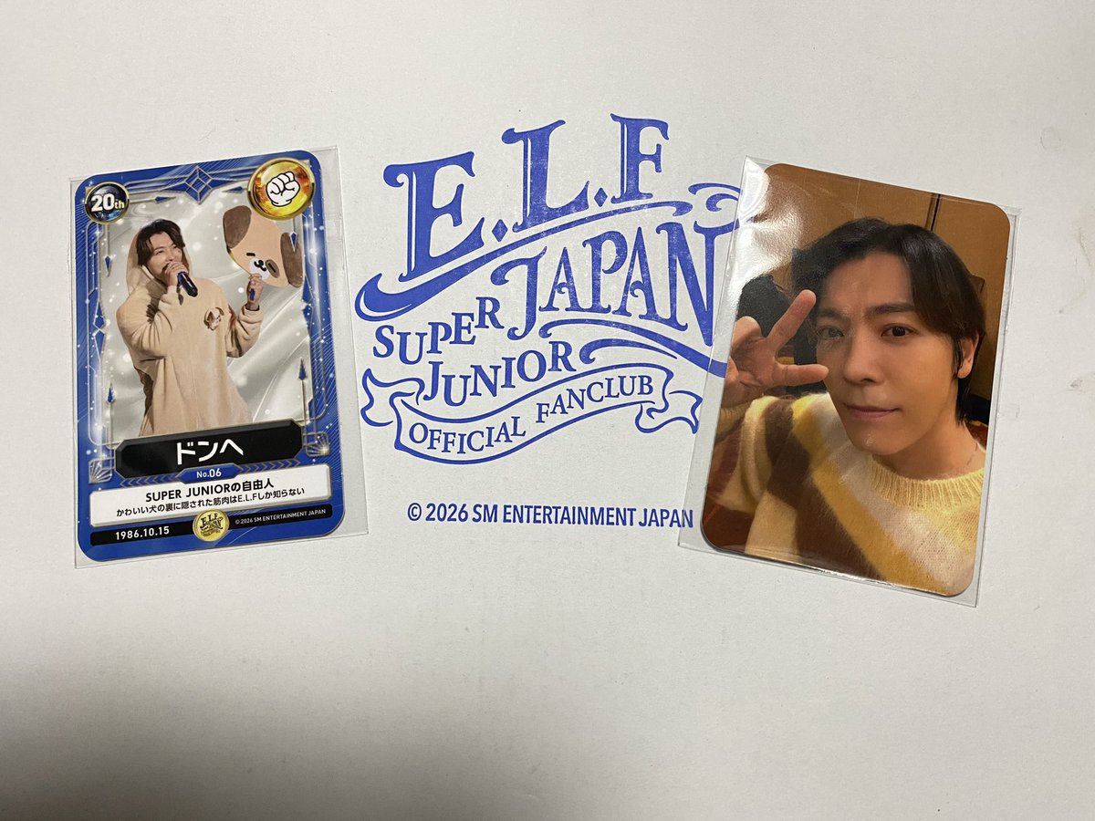交換】 SUPER JUNIOR SJ ELF スペシャルキット 会報 トレカ 譲：ドンヘ