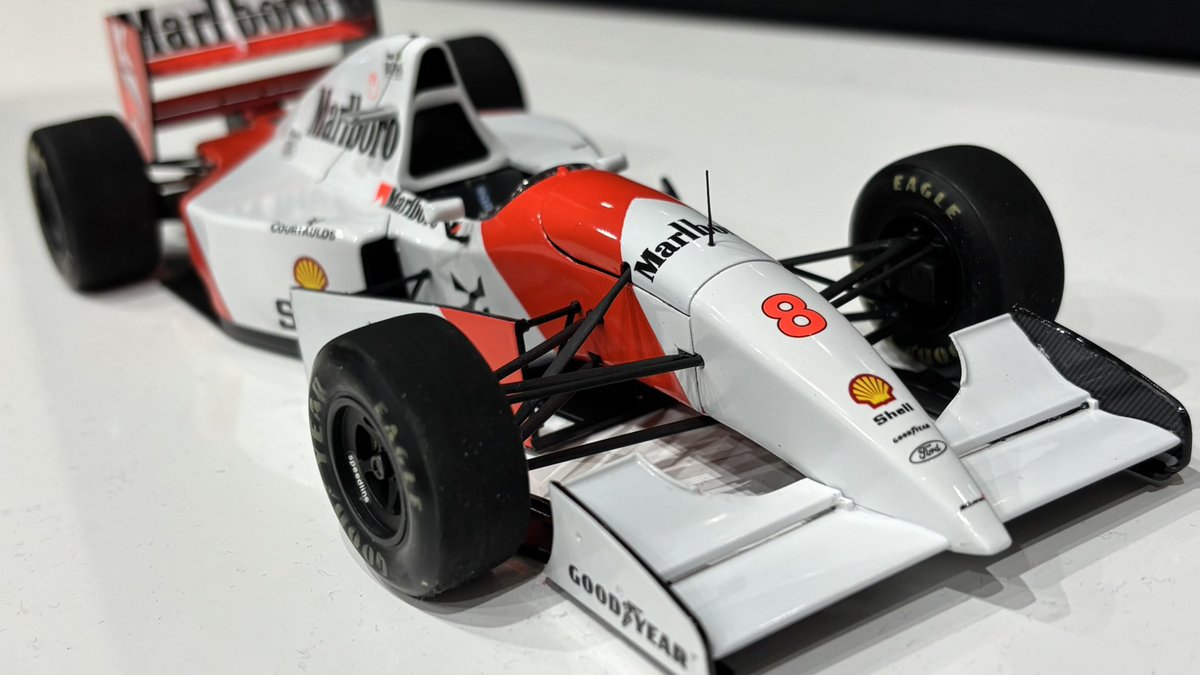 タミヤ マクラーレンMP4/8完成しました。 最近作ったF-1の中では新しい