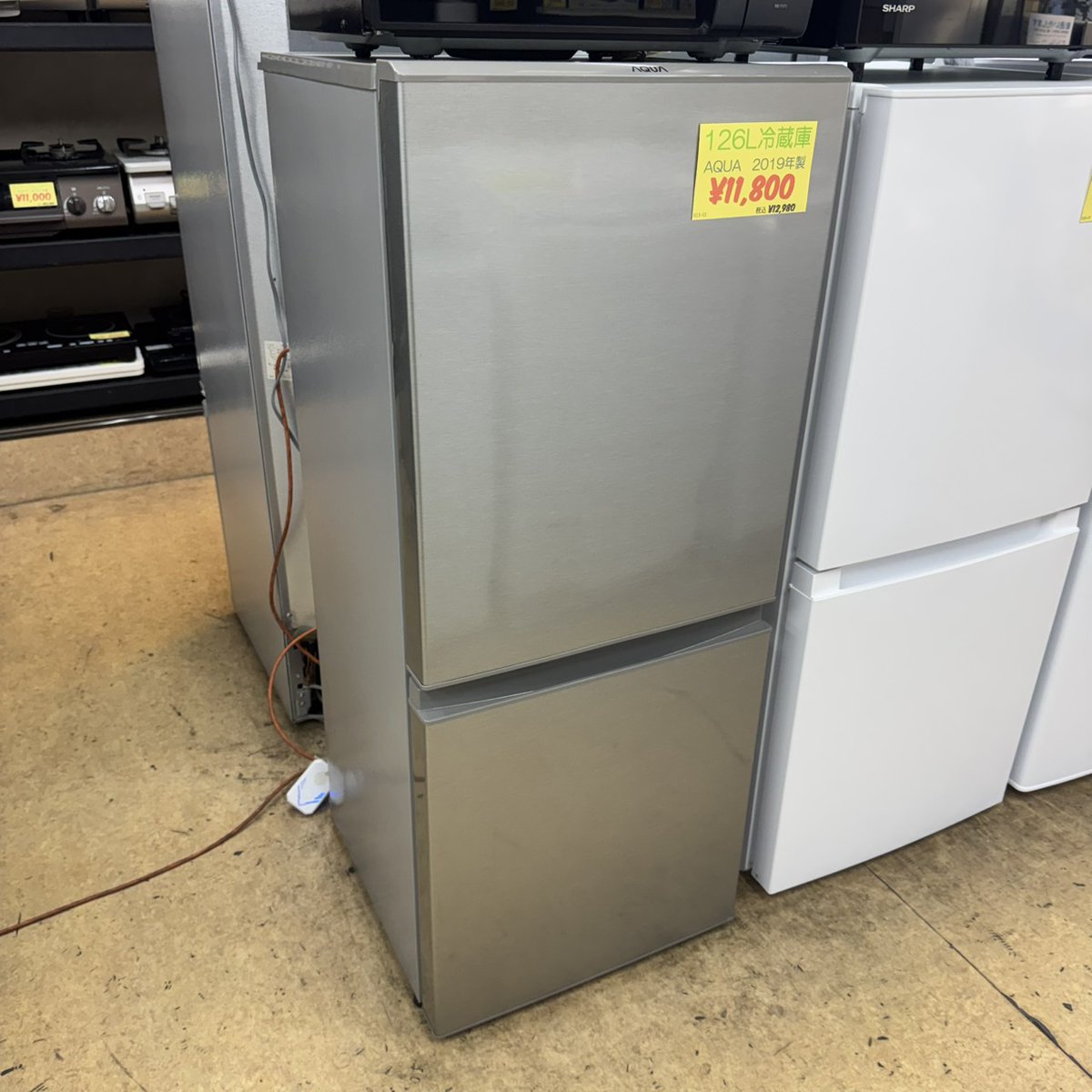 本日商品入荷情報 126L冷蔵庫 AQUA 2019年製 配達もできます！ #冷蔵庫