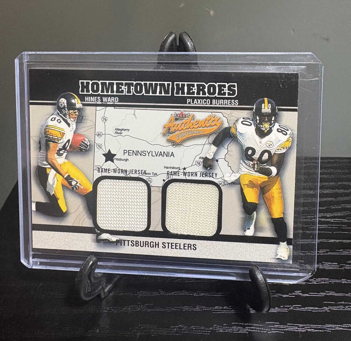 2003 Fleer Authentix Hometown Heroes Dual Jersey of Hines Ward