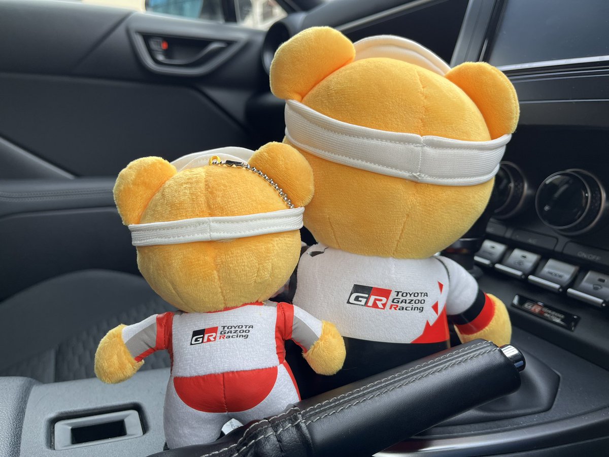 TGRラリー吉とトヨタくま吉の初顔合わせしました↓🐻🤝🐻