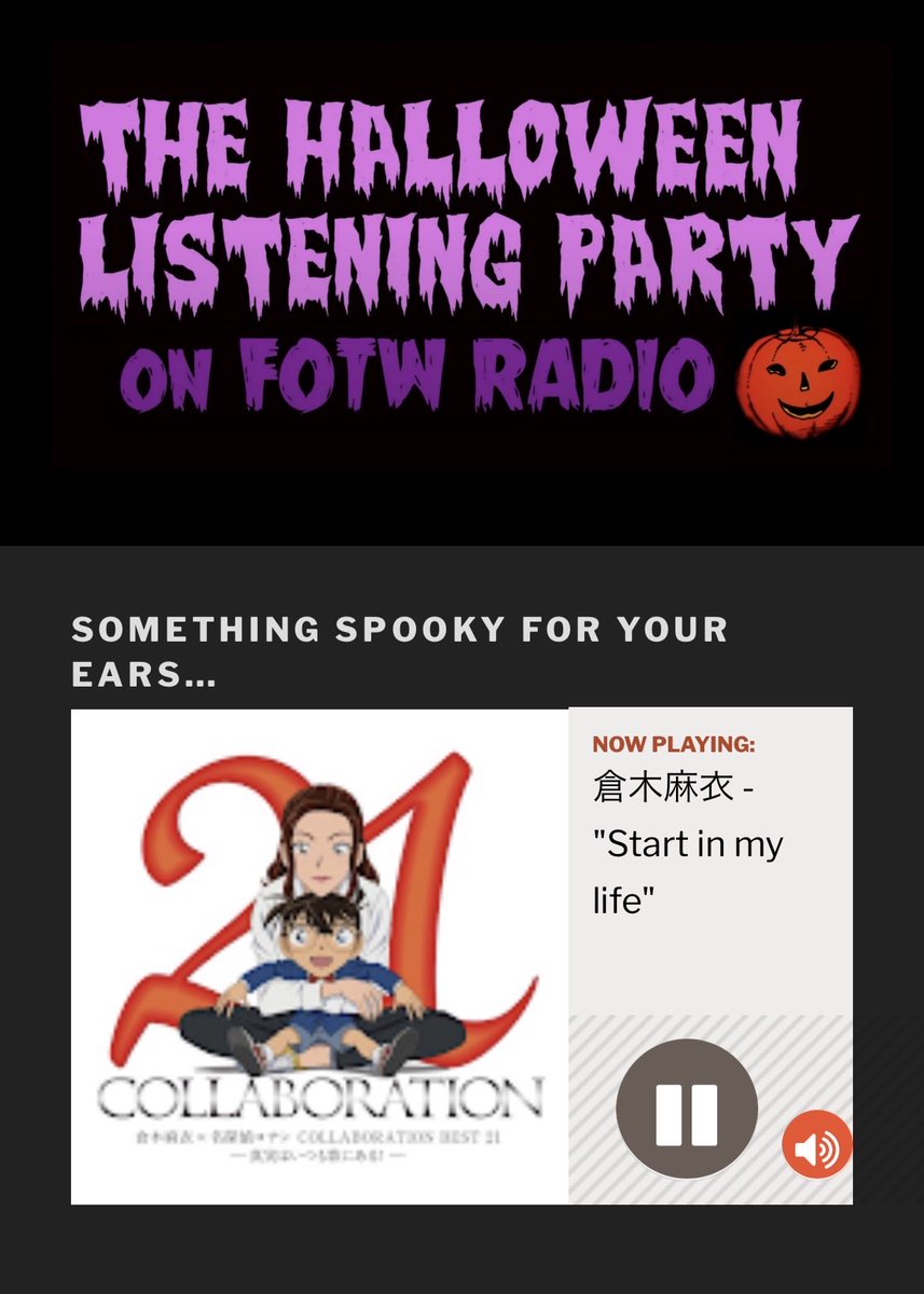 🎃'Halloween listening party'🎃 #Halloweenradio @fotwradio