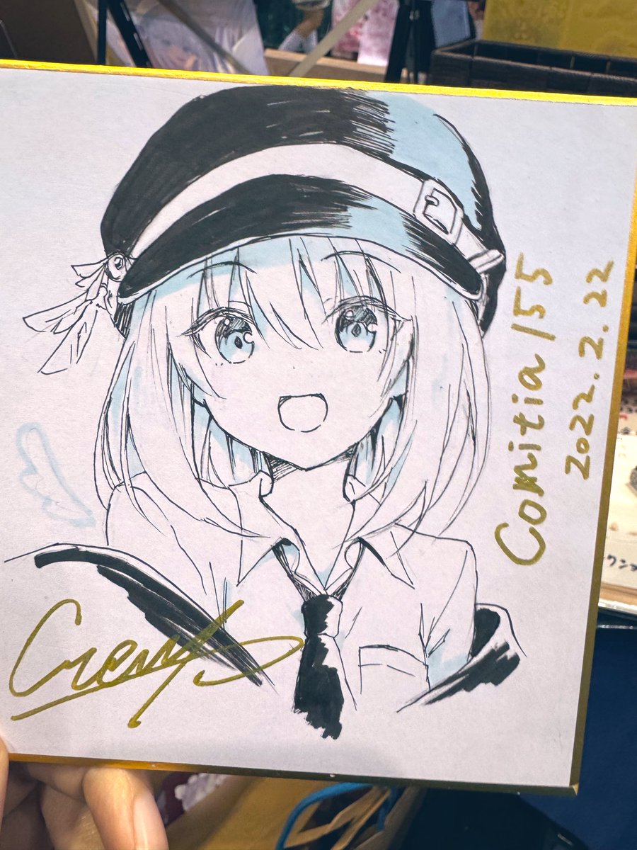 新しい色紙用意しましたー 14時までオークション(猫ちゃん)と 1000円