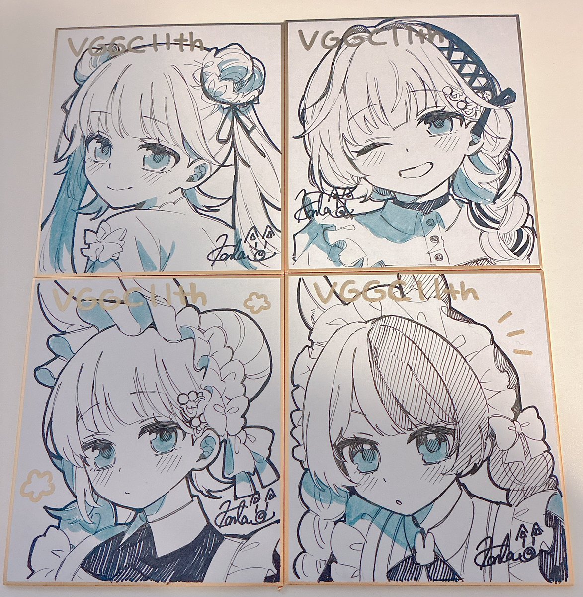 おはようございます☀️ 色紙描けたので持っていきます🎵 頒布の詳細は