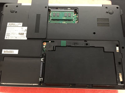 富士通 LIFEBOOK FMVA50XWPのSSD換装、メモリ増設サービス│パソコン