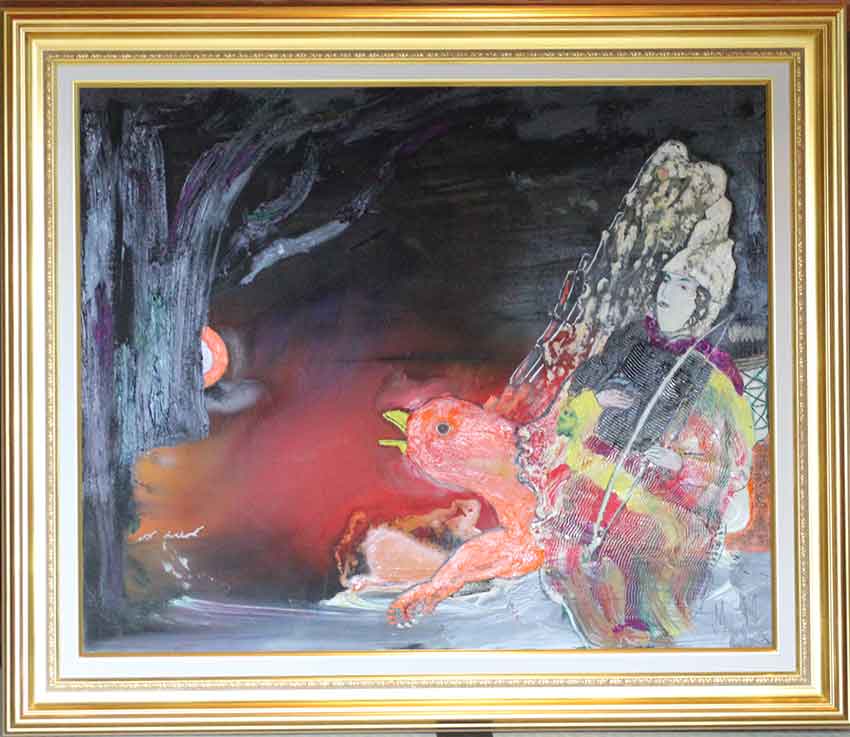 MARCESTEL（マークエステル） 天国の庭 油絵 絵画 f625 MARCESTEL