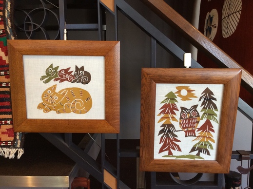 美卯の染めと織・柚木沙弥郎 型染絵額 : ギャラリー＆インテリア 美卯