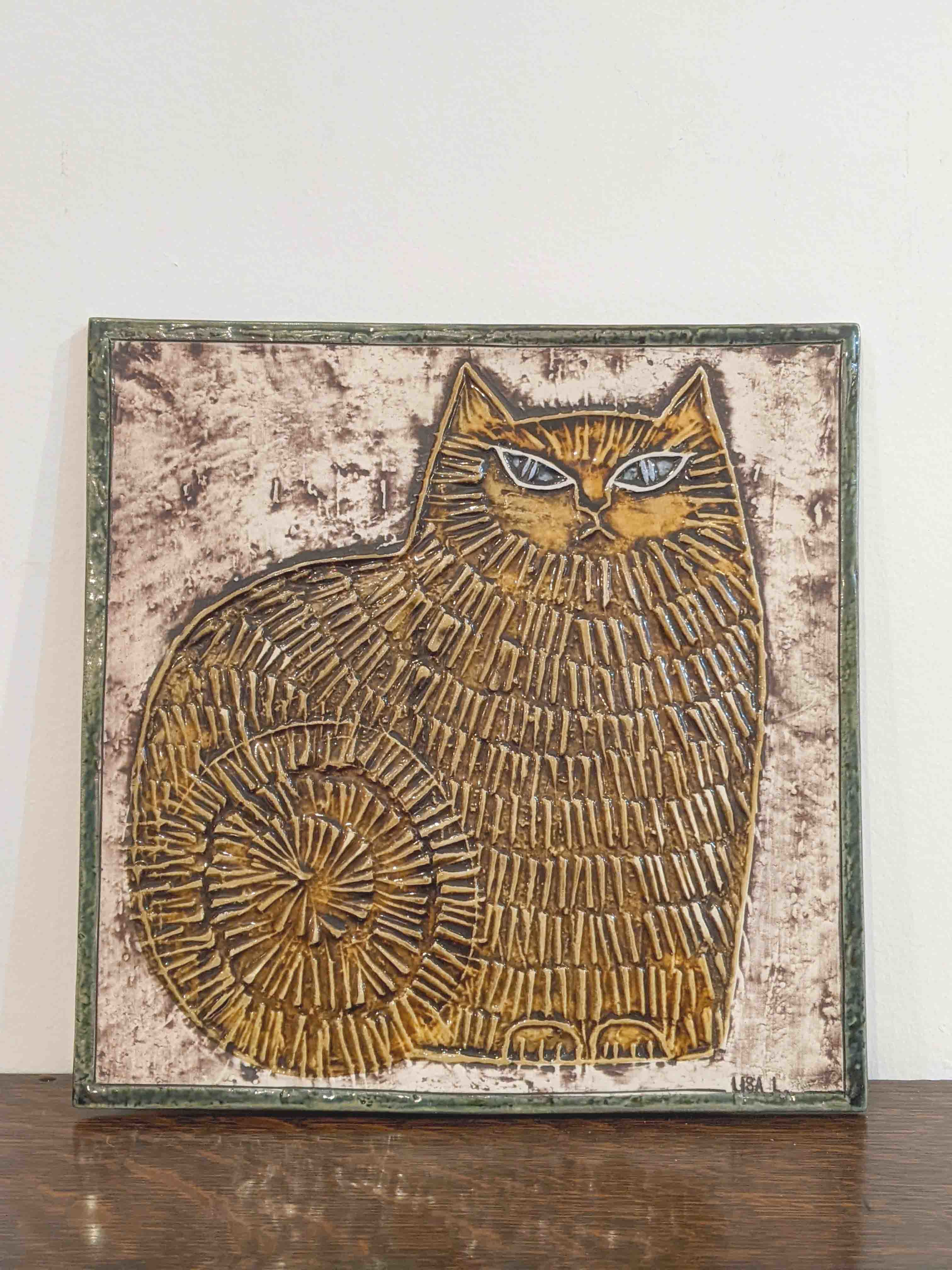 Lisa Larson/リサラーソン】壁掛け陶板 UNIK Katt/ユニークシリーズ 猫