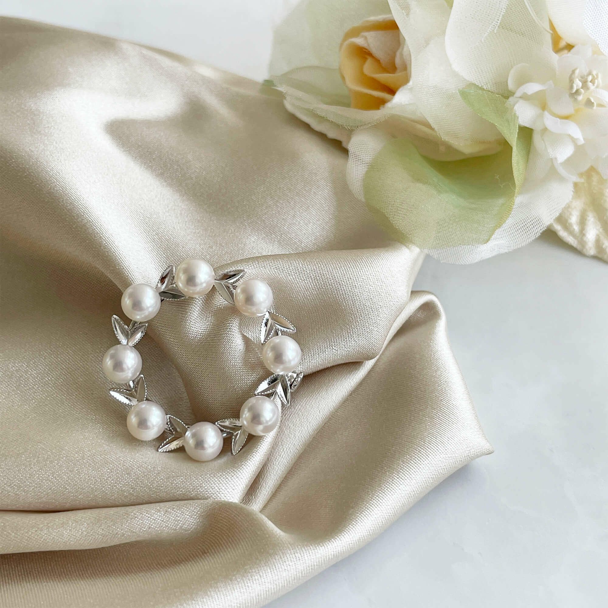 SVマルチカラーパールブローチ パール約9.5mm SVマルチカラーパール