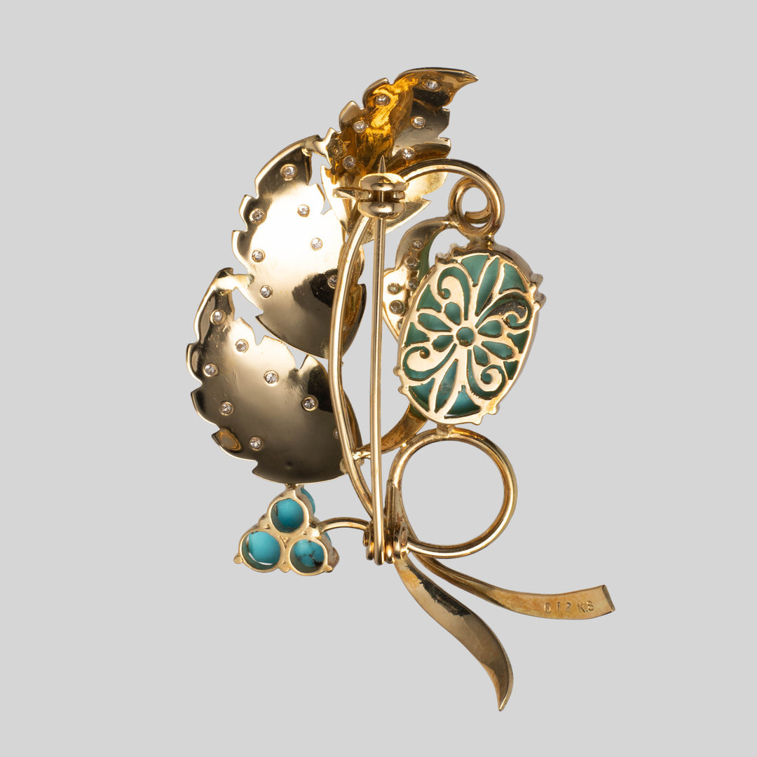 フィルゼ（ターコイズ・トルコ石） ブローチ – Persiadirect