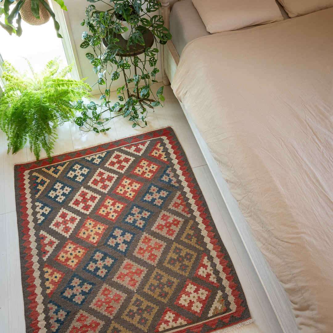 ペルシャ手織りキリム リビングサイズ 大きめ(約200×300cm以上