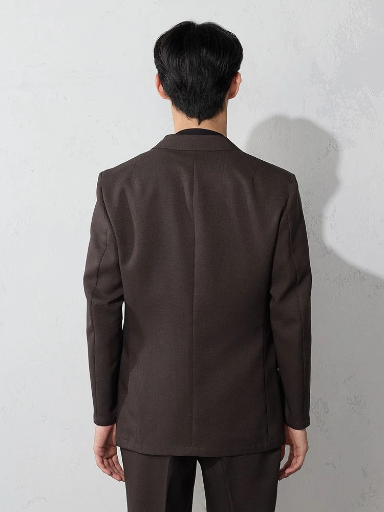 ブルー TOKYORUN ストレッチ セットアップジャケット ブルー/ブラウン