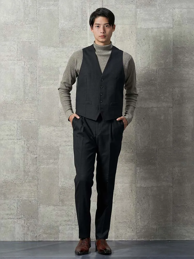 きょん sublationsのダークグレー ベストとジャケットのセット きょん