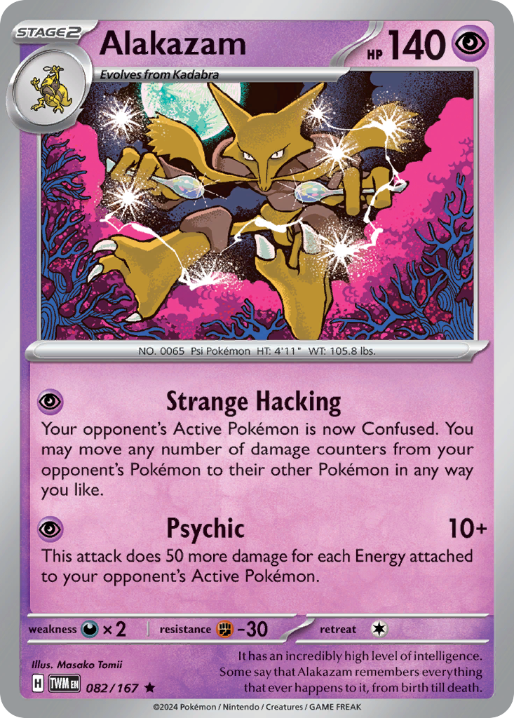 Alakazam · Twilight Masquerade (TWM) #082 ‹ PkmnCards