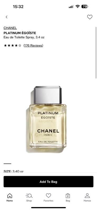 CHANEL PLATINUM ÉGOÏSTE Eau de Toilette Spray, 3.4 oz - Macy's