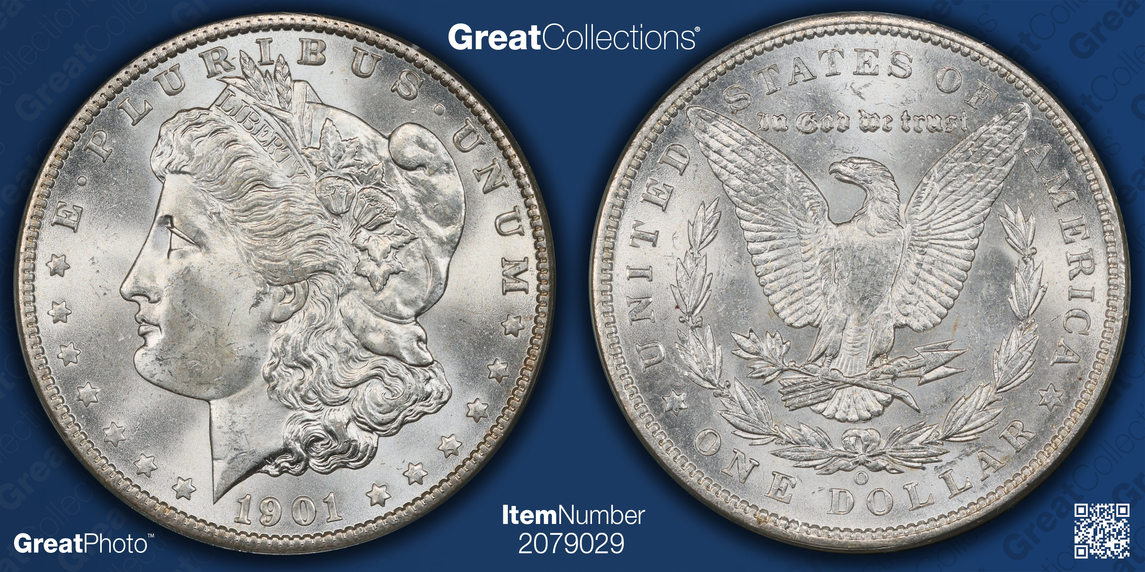 1901-O Morgan Silver Dollar PCGS MS-64 (CAC Green) OGH (Item