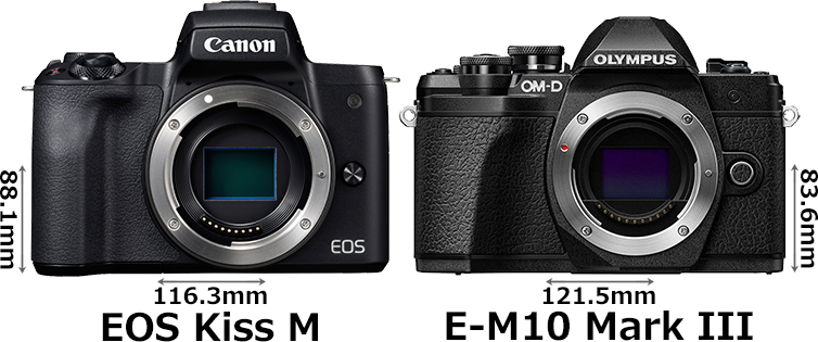 EOS Kiss M」と「E-M10 Mark III」の違い - フォトスク