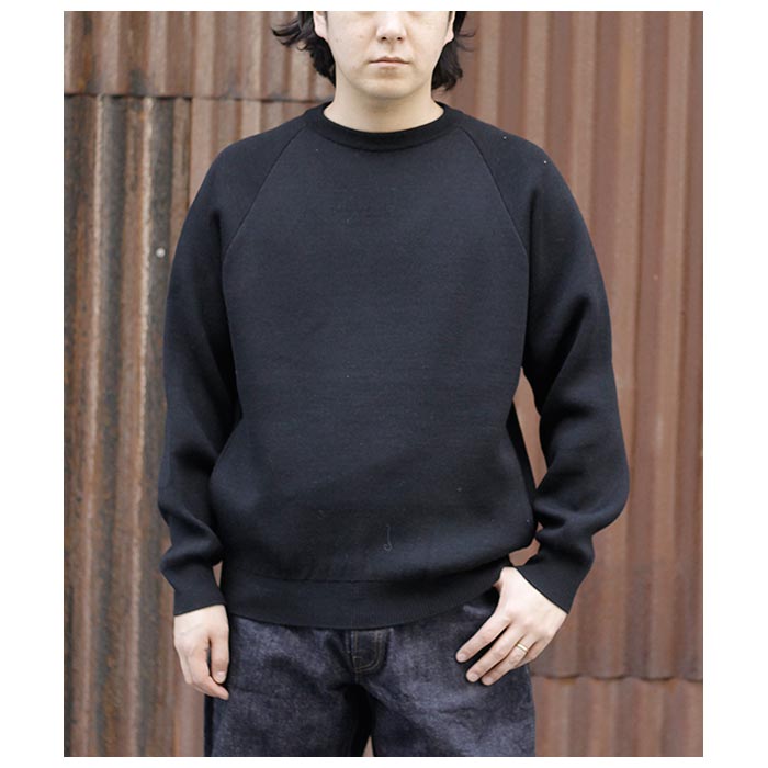 バトナー BATONER ダブルフェイスクルーネック SOLID WOOL W-FACE CREW