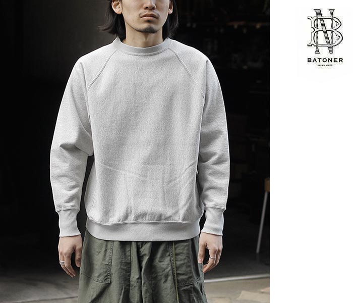 バトナー BATONER ジャンベルカ 裏毛 クルーネック JUMBERCA URAKE