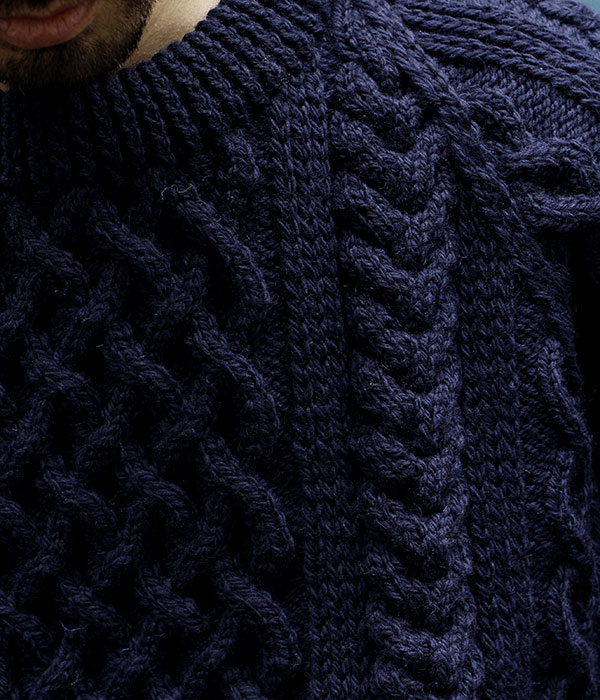 STRATHTAY by インバーアラン INVERALLAN ネイビー 1A アラン セーター