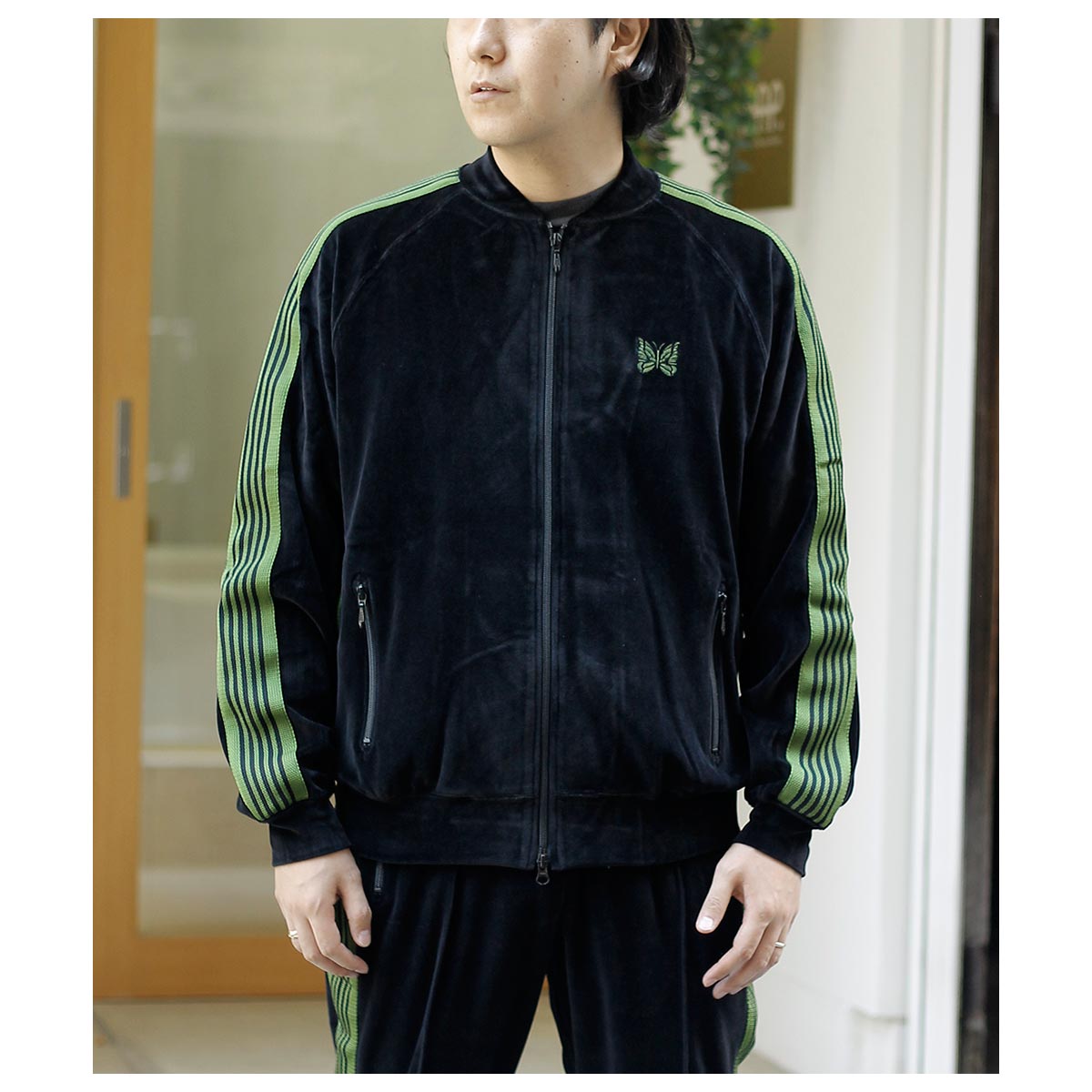 50%OFF セール ニードルズ NEEDLES ベロア リブカラー トラック