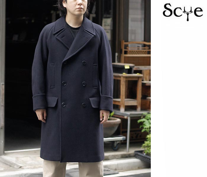 SCYE サイ ウール カシミヤ メルトン ダブル オーバーコート Wool