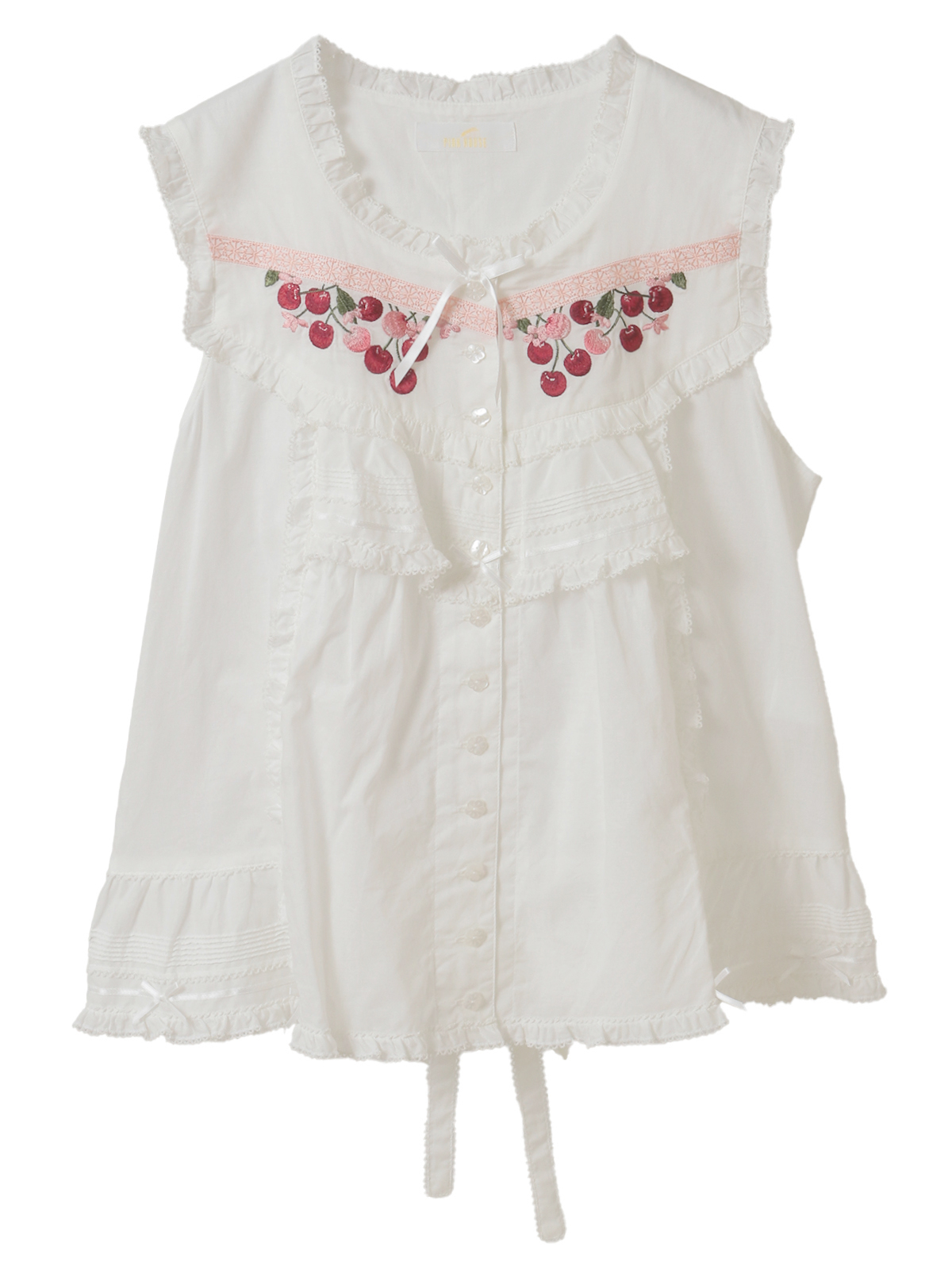 チェリー刺繍使いローンブラウス｜ピンクハウスオフィシャルオンライン