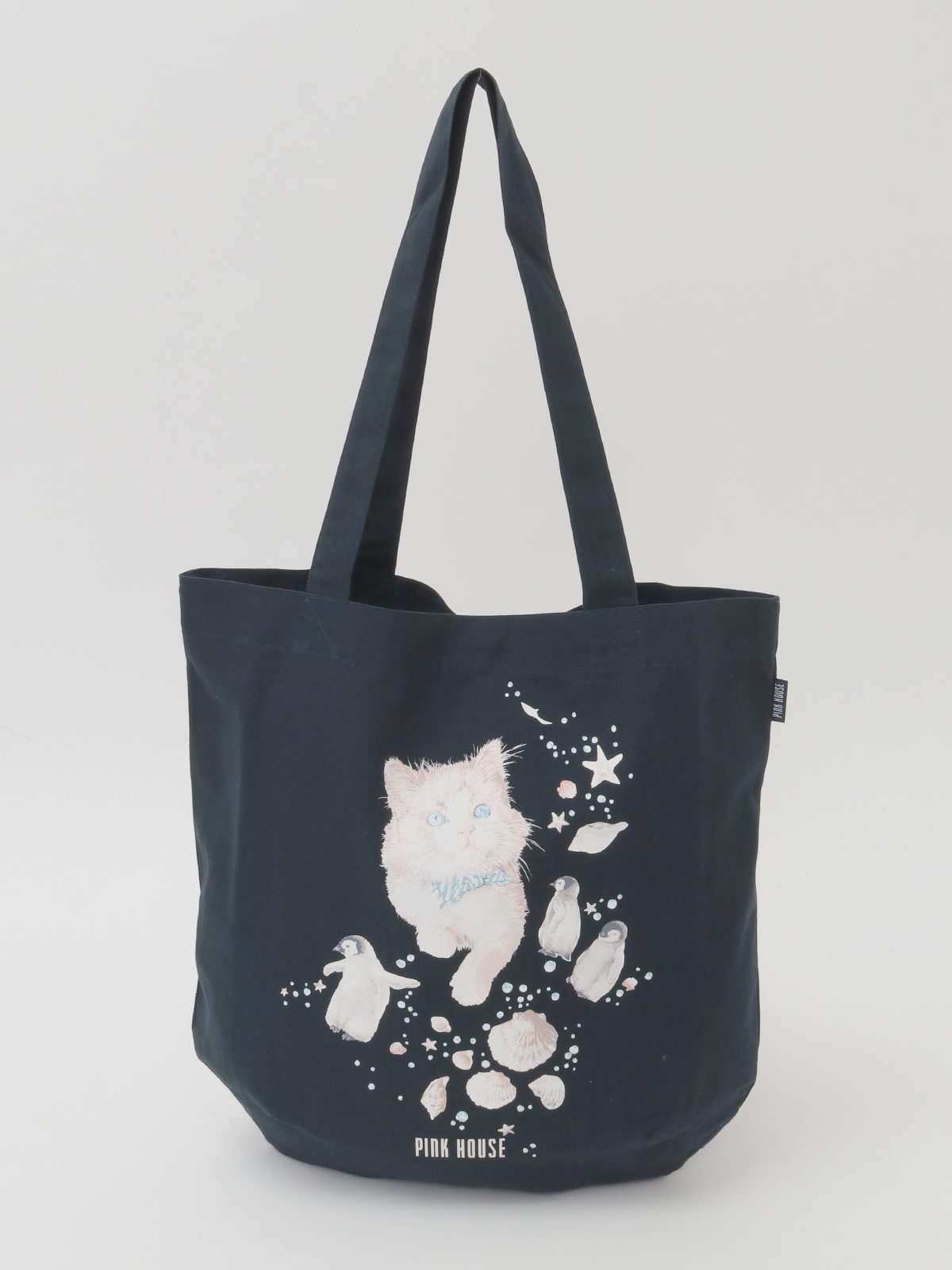 さざ波とねこプリントバッグ｜ピンクハウスオフィシャルオンライン