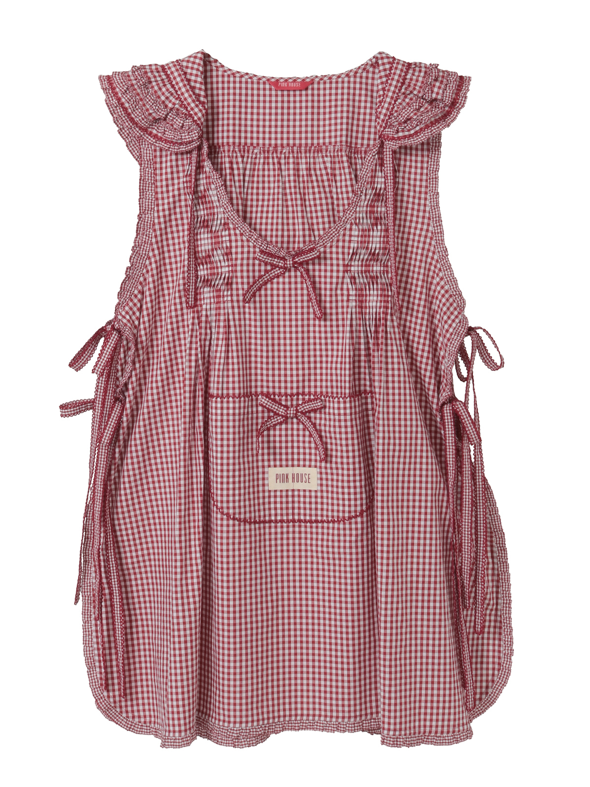 ギンガムチェックフード付きタブリエ｜ピンクハウスオフィシャル