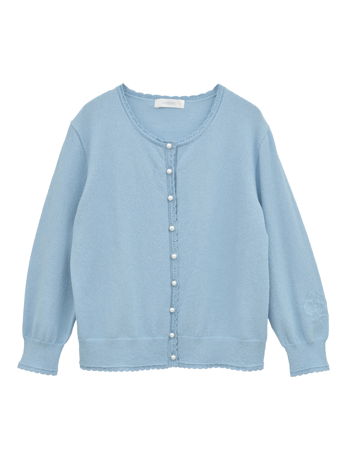 カメリア刺繍入りクルーネックカーディガン｜ピンクハウスオフィシャル