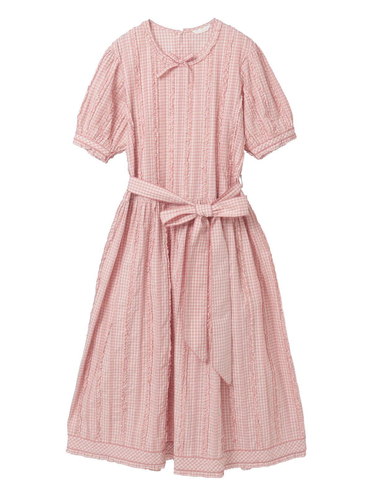 PINKHOUSE ピンクハウス ギンガムチェック襟付き ワンピース リボン