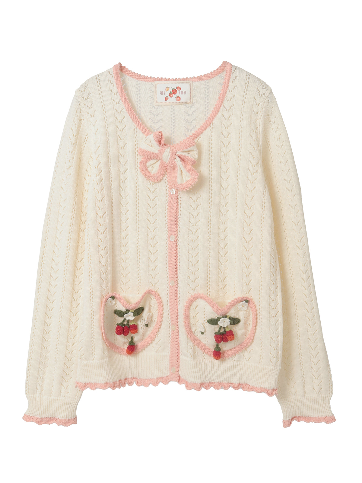 苺モチーフ使いカーディガン｜ピンクハウスオフィシャルオンライン