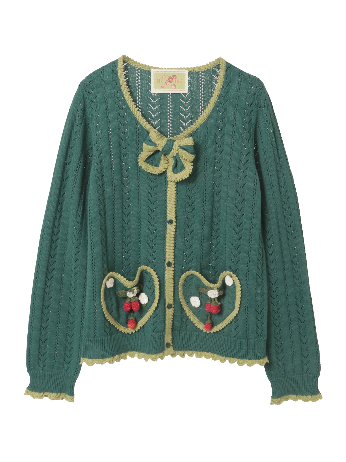 苺モチーフ使いカーディガン｜ピンクハウスオフィシャルオンライン