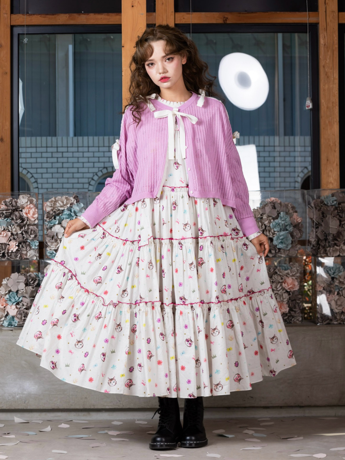 アイレットリボンカーディガン｜ピンクハウスオフィシャルオンライン