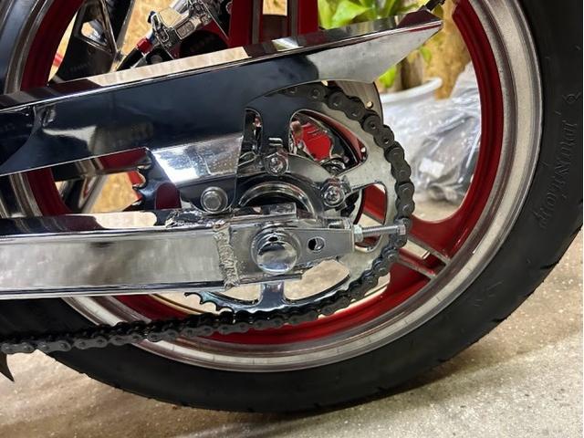 カワサキ GPZ400F 前後ホイール交換 ブレーキホーススプリング