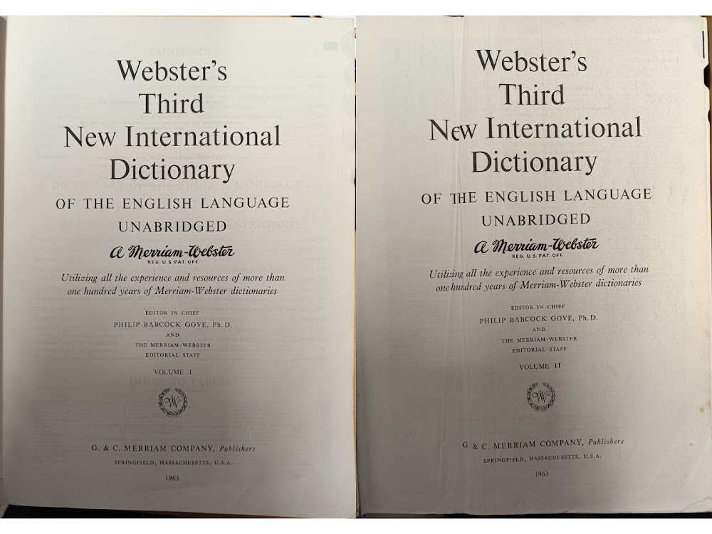 Webster's Third New International Dictionary of the English