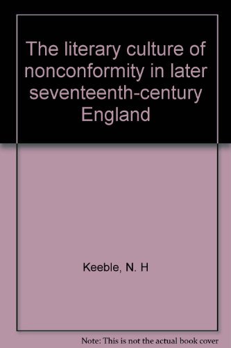 Literary Culture of Nonconformity in Later Seventeenth Century