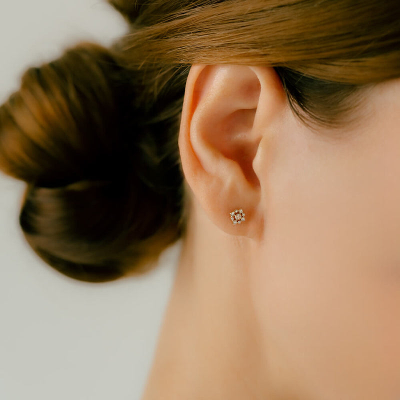 K10 ローズカットダイヤモンド 軟骨ピアス・ボディピアス│ちょっと