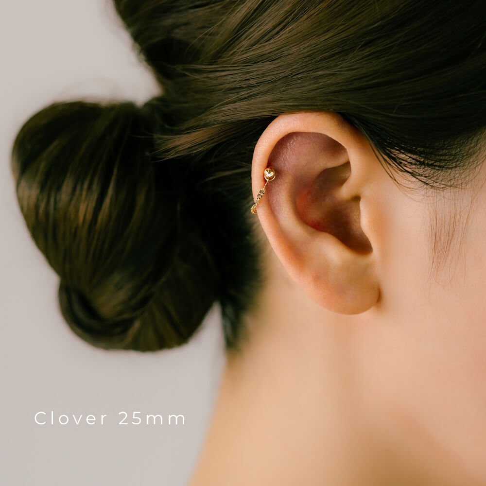 ピアス チャーム│K18 チェーン チャーム│金属アレルギー対応 18金