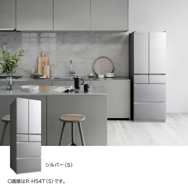 日立 R-H54T(S) シルバー [冷蔵庫 (540L・フレンチドア/観音開き