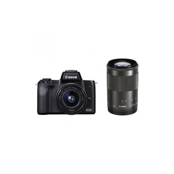 CANON EOS Kiss M ダブルズームキット ブラック [ミラーレス一眼レフ