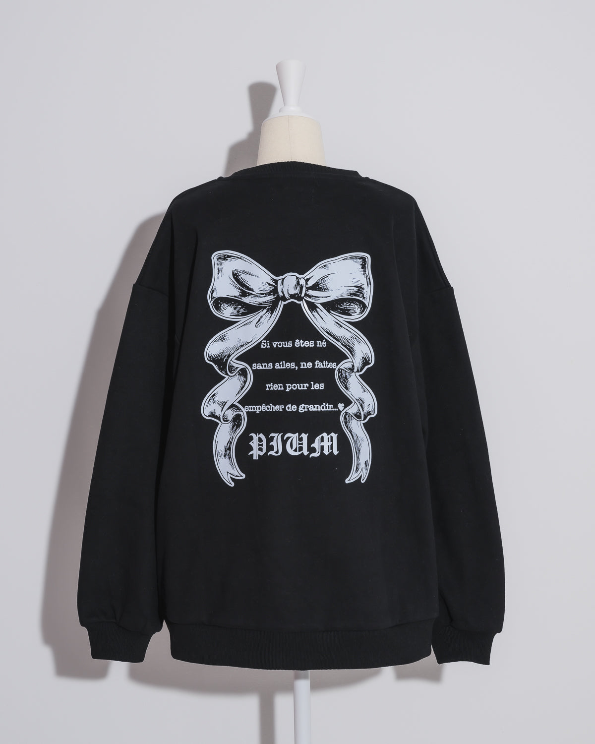 piumリボンオーバーサイズスウェット