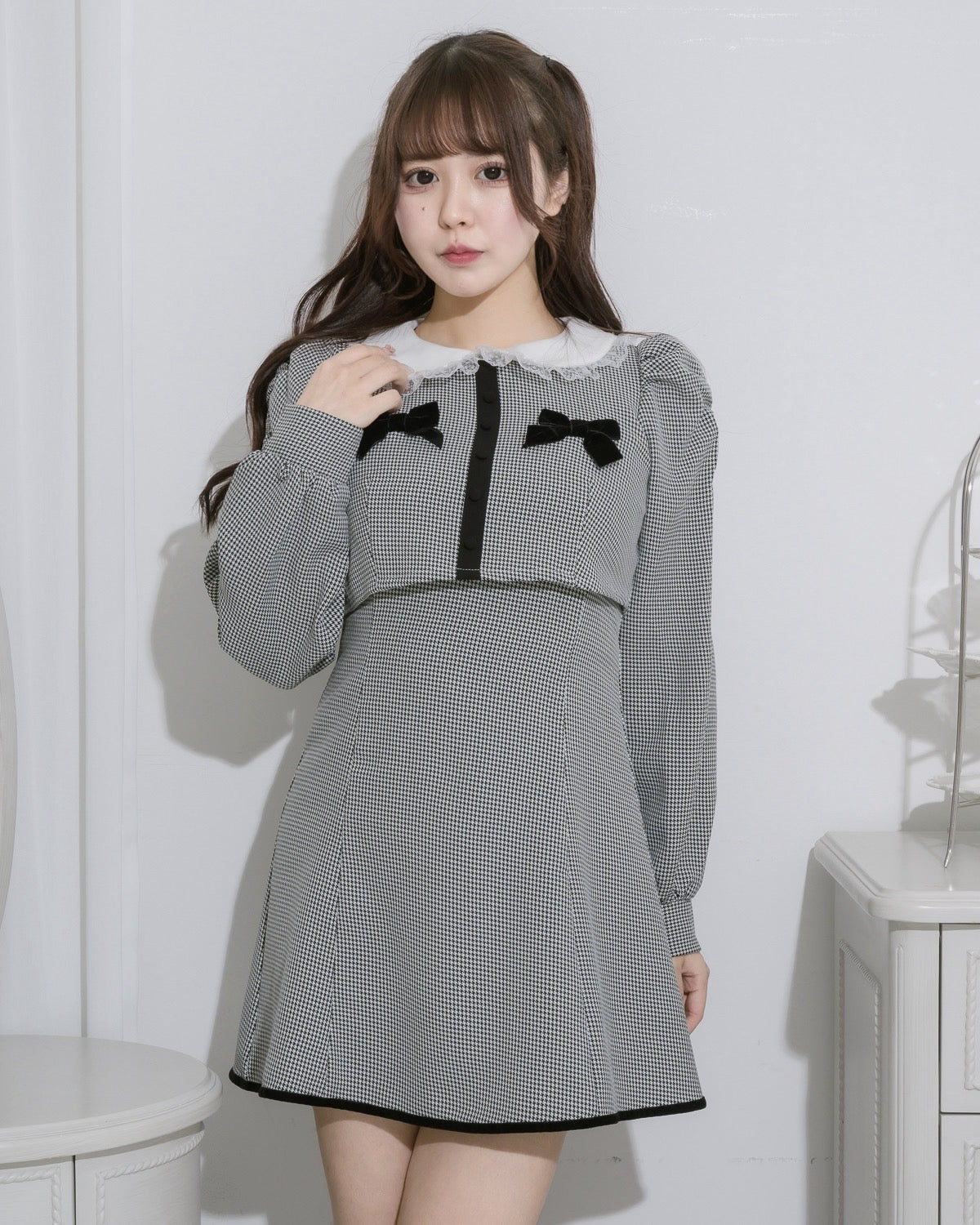 ダブルリボンレイヤードフレアワンピース – pium